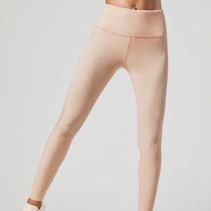 Alo Yoga pink velour leggings